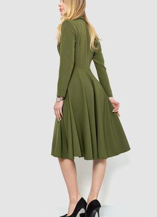 Ошатне плаття, колір темно-оливковий, 214r3054 фото