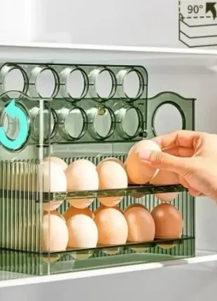 Полка контейнер для яиц в холодильнике. лоток подставка для хранения яиц на 30 шт
