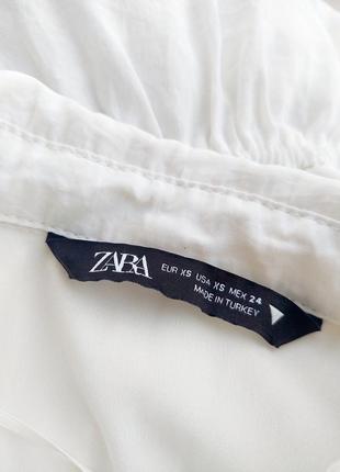 Белое платье рубашка из натуральной ткани лиоцелл от zara9 фото