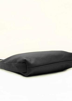 Шкіряна чорна сумка шоппер firenze italy f-it-7620a7 фото
