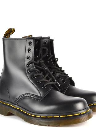 Ботинки женские, мужские dr. martens 1460 черные  (доктор мартинс, мартенс, черевики)2 фото