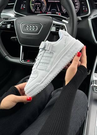 Кросівки adidas originals forum 84 low new all white1 фото