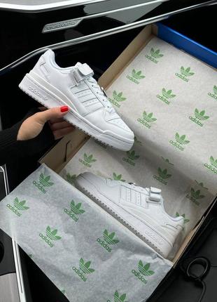 Кросівки adidas originals forum 84 low new all white8 фото