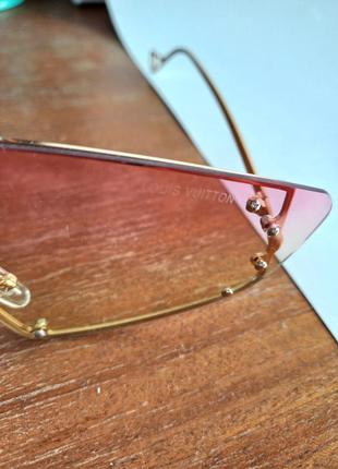 Розовые очки авиаторы солнцезащитные4 фото