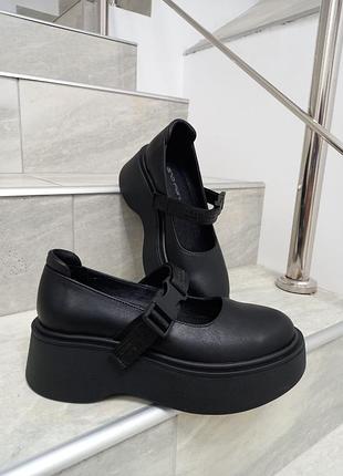 Ексклюзивні жіночі шкіряні туфлі на платформі, 36-41,будь-який колір