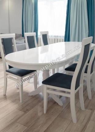 Комплект обідній стіл та стільці. кухонний стіл та стільці. стіл