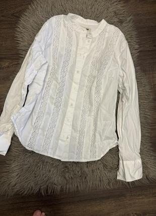 Ідеальна біла блуза на стойці6 фото