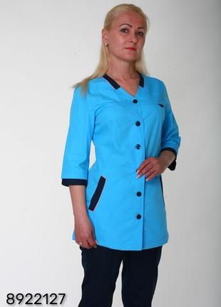 Куртка, котель, пиджак, блуза, рубашка, мед.халат укороченный, голубой/синий, р.42-74, 89221272 фото