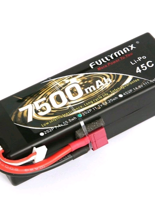 Акумулятор fullymax 11.1v 7500mah li-po 3s2p 45c, t-plug hardcase