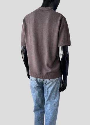 Шерстяной свитер пуловер с коротким рукавом james pringle свободного прямого кроя 100% шерсть4 фото