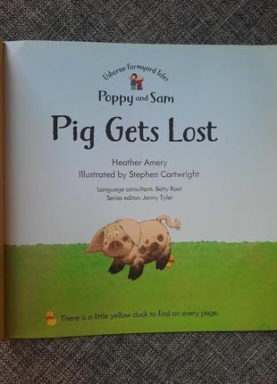 Англійською usborne farmyard tales pig gets lost2 фото