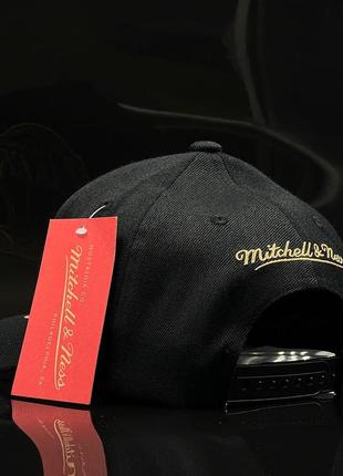 Оригинальная черная кепка mitchell and ness los angeles lakers leather logo6 фото