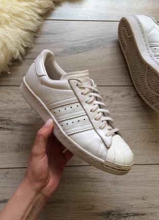 Кожаные кроссовки adidas superstar,оригинал адидас кеды1 фото