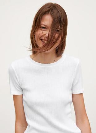 Біла базова футболка zara
