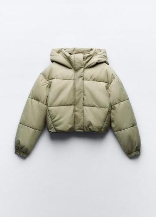 Вареная куртка-пуховик zara термо до -20 градусов укороченная теплая анорак курточка зара