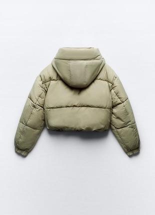 Вареная куртка-пуховик zara термо до -20 градусов укороченная теплая анорак курточка зара2 фото