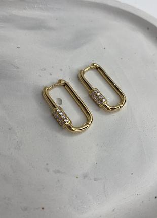 Серьги медзолото