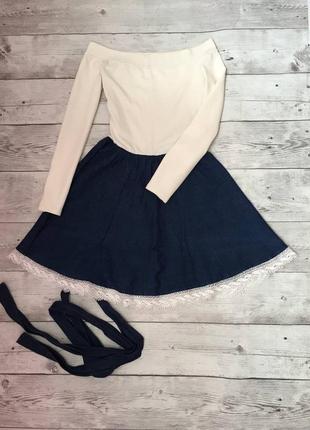 Платье колокольчиков солнцеклеш открытые плечи под пояс прямое клеш платье и длинным