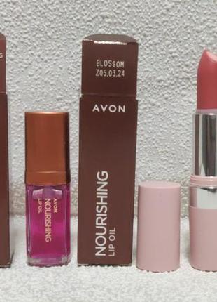 Олія для губ от avon "живлення та колір"  7мл1 фото