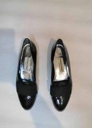 Lorenzo banfi черные лаковые кожаные туфли, балетки 38 38.5 италия