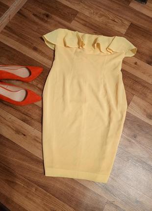 Желтое яркое летнее платье2 фото