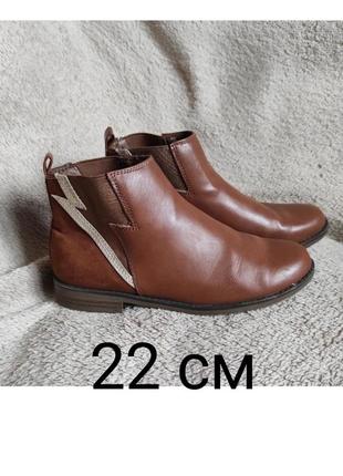 Ботинки кожа mark & spencer весенние хайтопы демисезонные