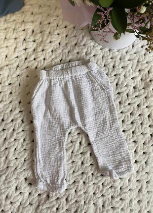 Штанішки білі дитячі / штанішки для діток / маленький розмір штани