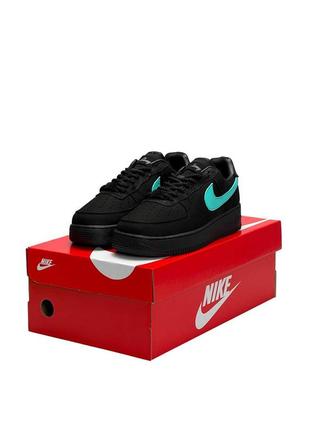 Демисезон nike air force 1 low x tiffany&co black mint9 фото