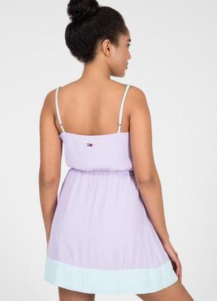 Tommy hilfiger женское сиреневое платье t# essential strap оригинал2 фото