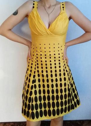 Яркое желтое платье1 фото