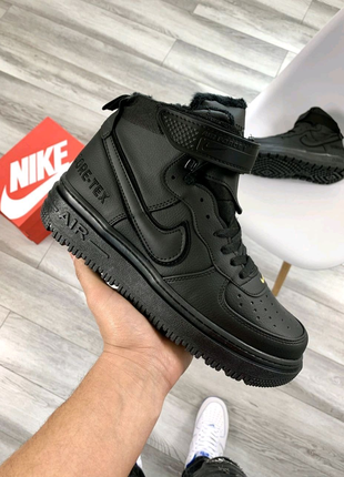 👑 nike lunar winter black (хутро)7 фото