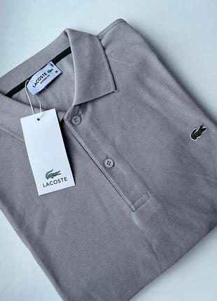 Мужская футболка серого цвета lacoste