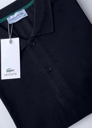 Черная мужская футболка lacoste🐊