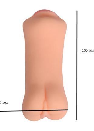 Двухсторонний мастурбатор вагина-анус-рот real sex doll без вибрации