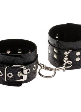 Наручники leather rastraints hand cuffs, black