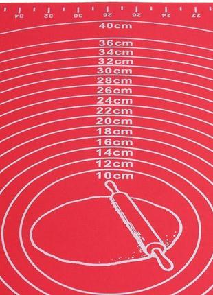 Килимок силіконовий kamille vincennes 60х45см 7trav  з розміткою для розкачування тіста і випічки3 фото
