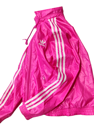 Жіноча вінтажна куртка windbreaker adidas original pink2 фото