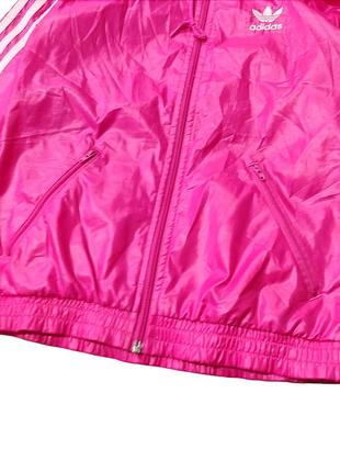 Жіноча вінтажна куртка windbreaker adidas original pink5 фото