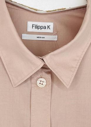 Filippa k хлопковая пудровая рубашка с длинным рукавом2 фото