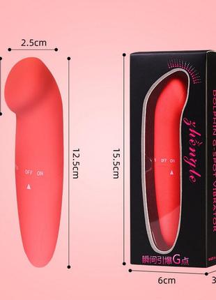 Мінівібратор sexual love для стимуляції клітора зі скошеною кораловою головкою