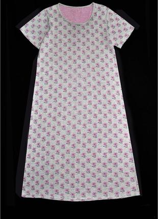 Двохстороння нічна сорочка ночнушка трикотаж бавовна-поліестер р.s1 фото