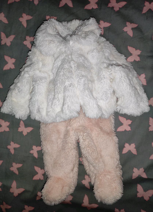 Для немовляти дитячий хутряний костюмчик для дівчинки