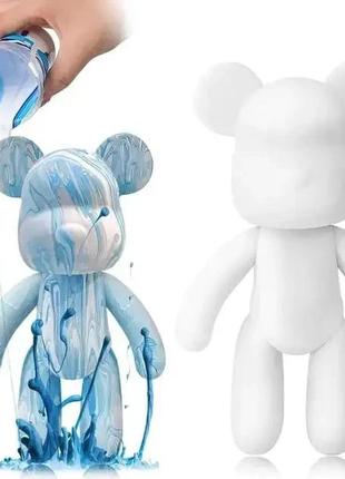 Флюидный медвежонок fluid bear bearbrick, 23 см, с красками yellow