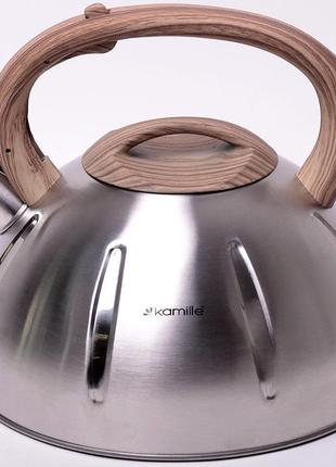 Чайник kamille whistling kettle 5л з нержавіючої сталі зі свистком