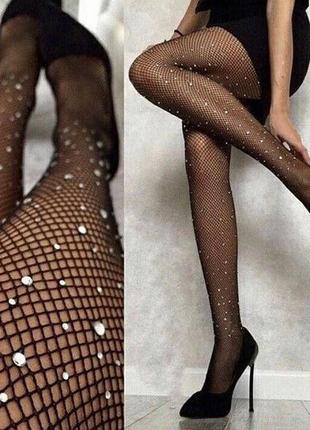 Колготы со стразами