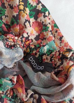 Блуза в цветочный принт с красивыми объемными рукавами7 фото