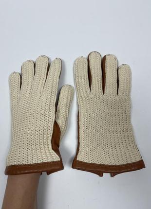 Мужские кожаные перчатки на подкладке4 фото