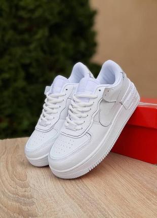 Женские кроссовки nike air force 1 shadow white найм форс белого цвета