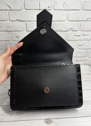 Черная стильная женская сумочка в стиле ysl5 фото