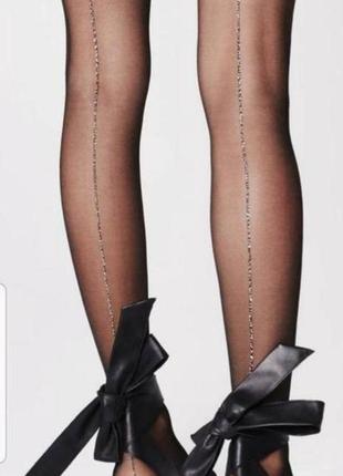 Колготки с люрексовыми полосками 2/3р (уценка)